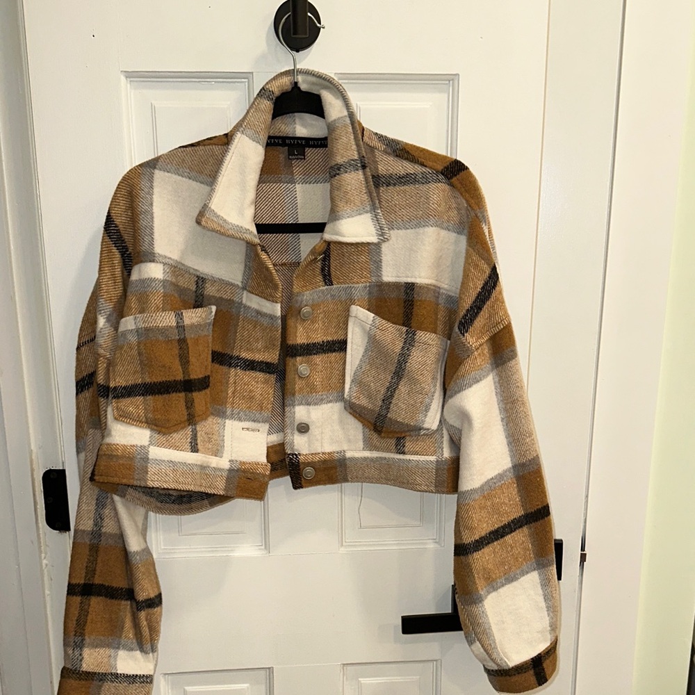 Super Cropped Plaid Jacket